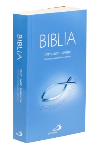 Biblia "z rybką" miękka, NIEBIESKA z paginatorami