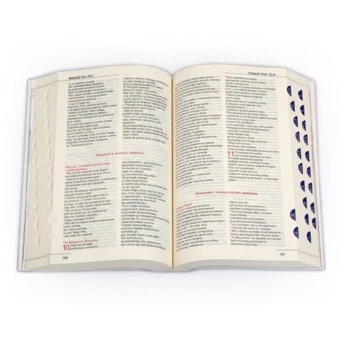 Biblia "z rybką" miękka, NIEBIESKA z paginatorami