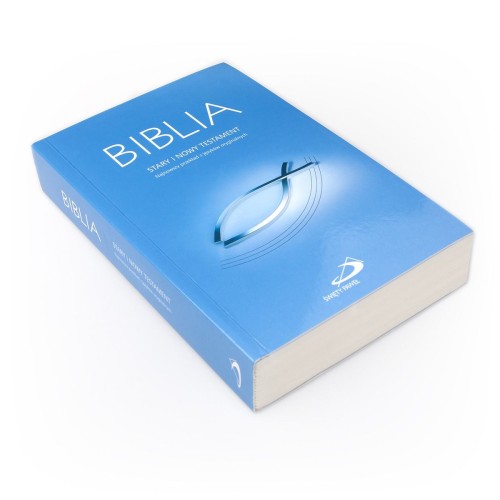 Biblia "z rybką" miękka, NIEBIESKA z paginatorami