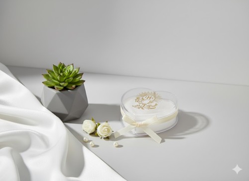 Pudełko na różaniec IHS w aranżacji domowej