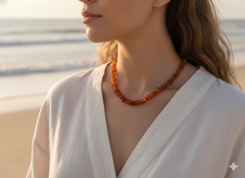 Naszyjniki z bursztynu naturalnego, bałtyckiego w praktyce