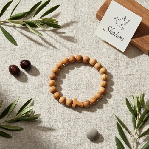 Bransoletka z drzewa oliwnego w aranżacji domowej