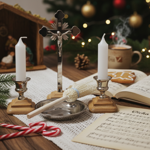 Zestaw kolędowy Drewniano - Metalowy PREMIUM