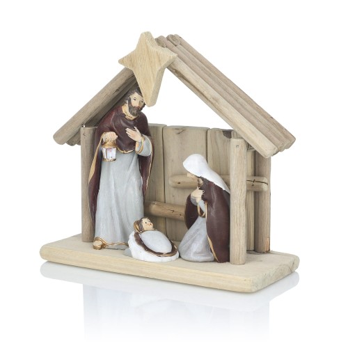 Szopka bożonarodzeniowa - Święta Rodzina - 18 cm