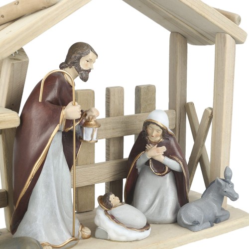 Szopka bożonarodzeniowa - Święta Rodzina - 24 cm