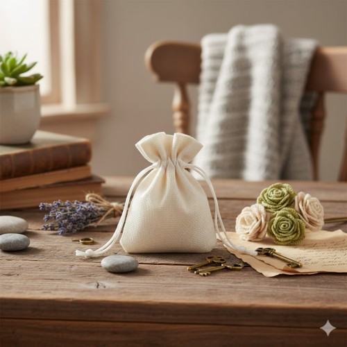 Etui jutowe 8x10 cm – białe