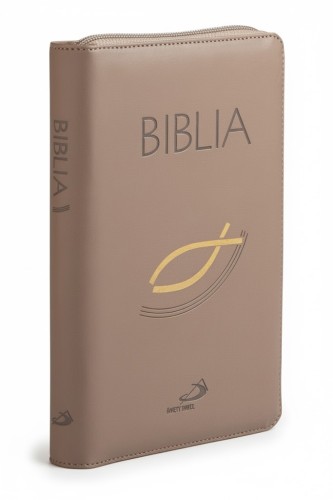 Biblia z kolorową wkładką. Oprawa FLEXY z suwakiem, złocone brzegi kartek