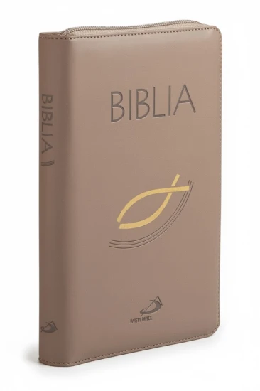 Biblia z kolorową wkładką. Oprawa FLEXY z suwakiem, złocone brzegi kartek