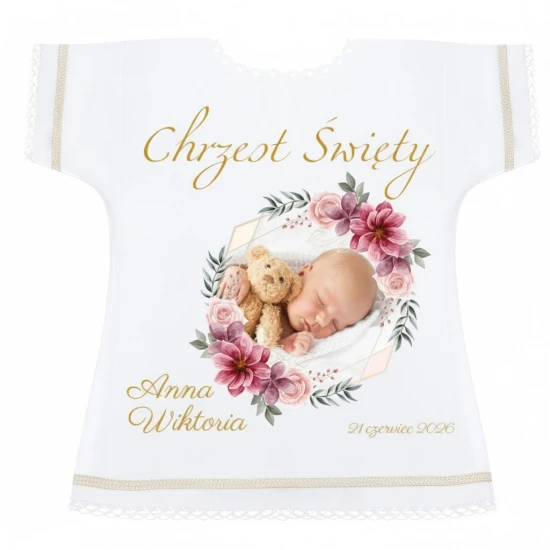Szatka na Chrzest - Royal Pink