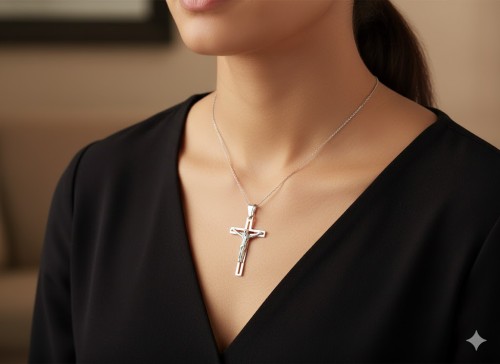 Krzyżyk srebrny - próba 925