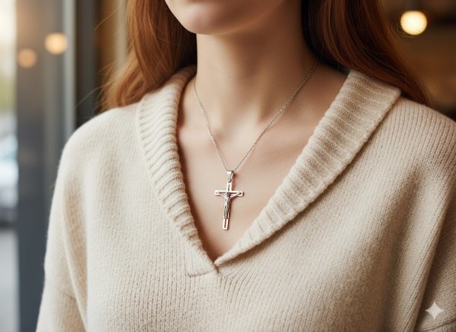 Krzyżyk srebrny - próba 925