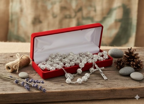 Różaniec Preciosa Crystal – połyskujący, ekskluzywny