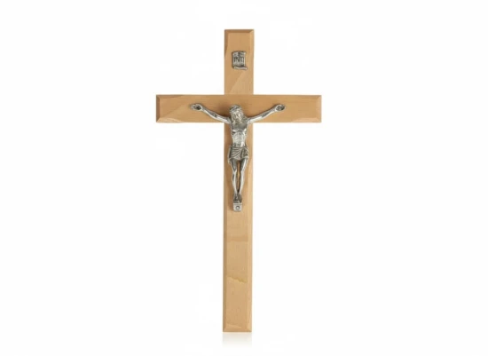 Krzyż drewniany na ścianę, klasyczny - Drewno Naturalne 20cm
