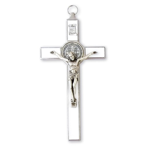 Krzyż Benedyktyński - 20cm (biały)