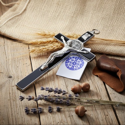 Krzyż Benedyktyński – czarny, klasyczny, 20 cm