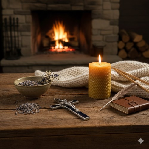 Krzyż Benedyktyński – niebieski, klasyczny, 20 cm