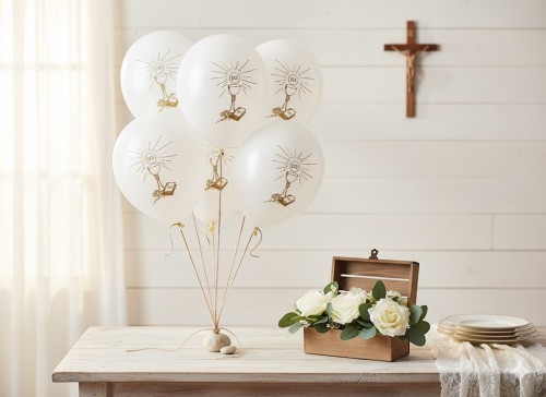 Balon dekoracyjny Komunia Święta – 27 cm