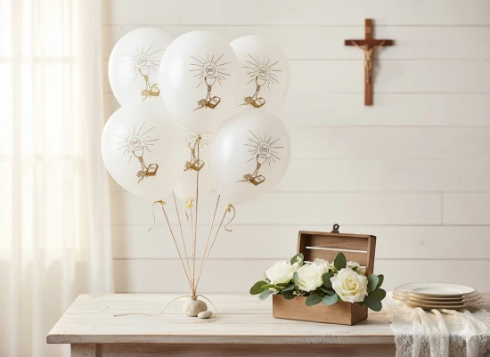 Balon dekoracyjny Komunia Święta – 27 cm