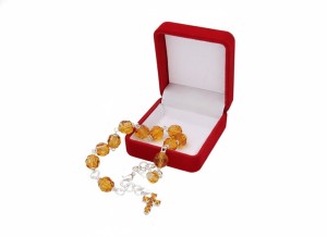 Różaniec kryształkowy TOPAZ Preciosa – 10-tka na ręke