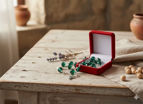 Różaniec kryształkowy EMERALD Preciosa – 10-tka na rękę