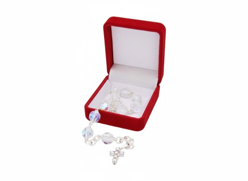 Różaniec kryształkowy KRYSZTAŁ Preciosa – 10-tka na rękę