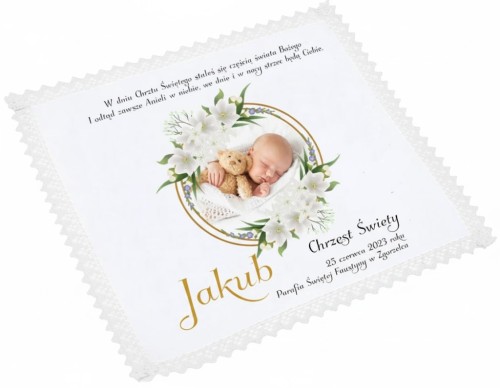 Szatka na Chrzest  Biały Jaśmin