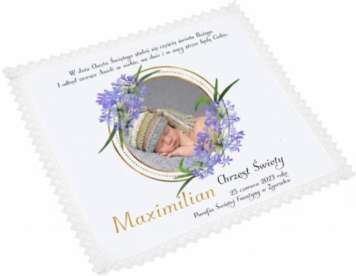 Szatka na Chrzest  Afrykański Lotos