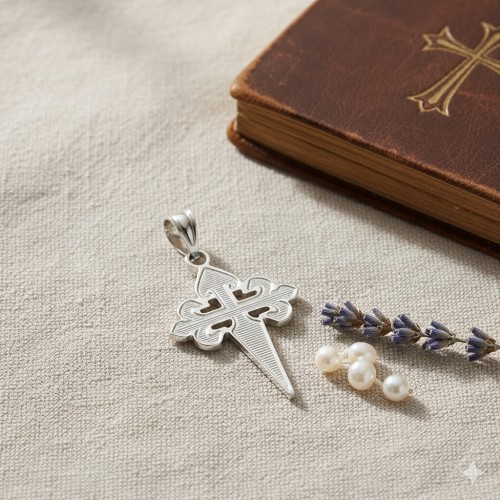 Krzyżyk srebrny Świętego Jakuba – próba 925, 1,5 g