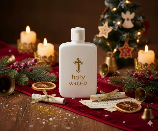 Butelka na wodę święconą – 120 ml, złocony napis Holy Water