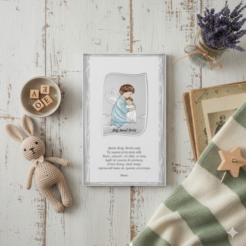 Obrazek srebrny -Twój Anioł Stróż