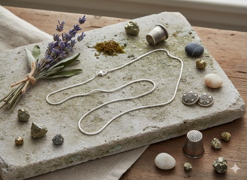 Łańcuszek srebrny typu Snake diamentowany pr. 925