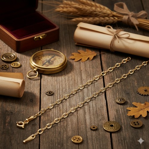 Srebrny pozłacany łańcuszek Dropstar ozdobny, pr 925 - ~2,5 mm