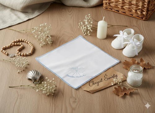 Szatka z wykończeniem niebieskim