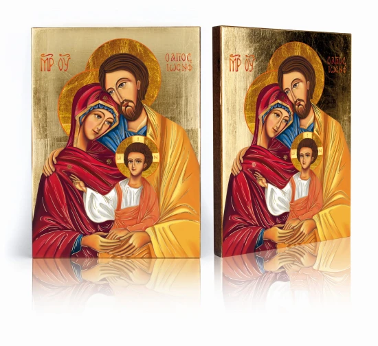 Ikona Świętej Rodziny przedstawiająca Maryję, św. Józefa i Jezusa.