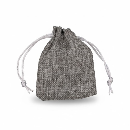 Etui jutowe 8×10 cm szare – naturalne opakowanie prezentowe