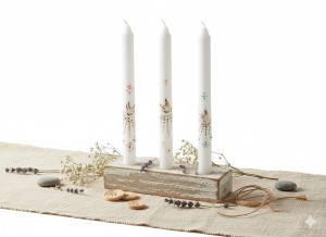 Świece Stożkowe dekoracyjne 30cm – Idealne na Chrzest i uroczystości