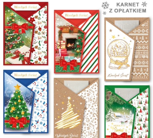 Karnet Świąteczny B6 - z opłatkiem wigilijnym