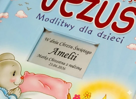 Książka „Modlę się jak Jezus” z grawerem