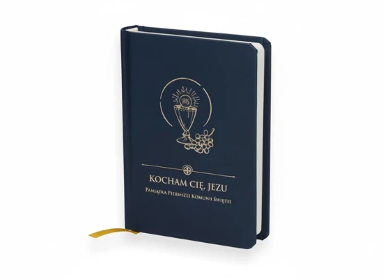 Modlitewnik komunijny "Kocham Cię Jezu"- granatowy