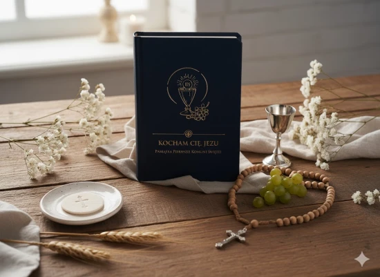 Modlitewnik komunijny "Kocham Cię Jezu"- granatowy