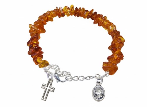 Bransoletka z bursztynu naturalnego, bałtyckiego