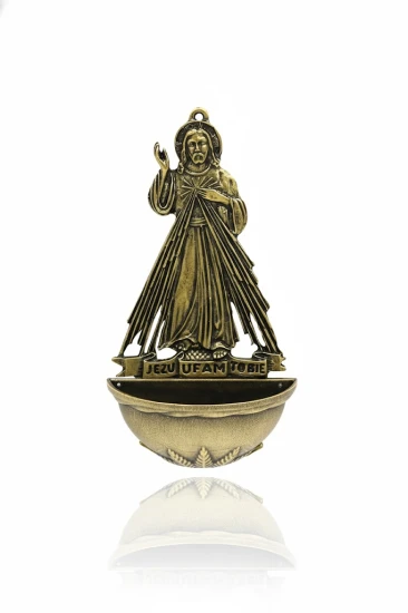 Kropielnica domowa metalowa – Jezu, ufam Tobie