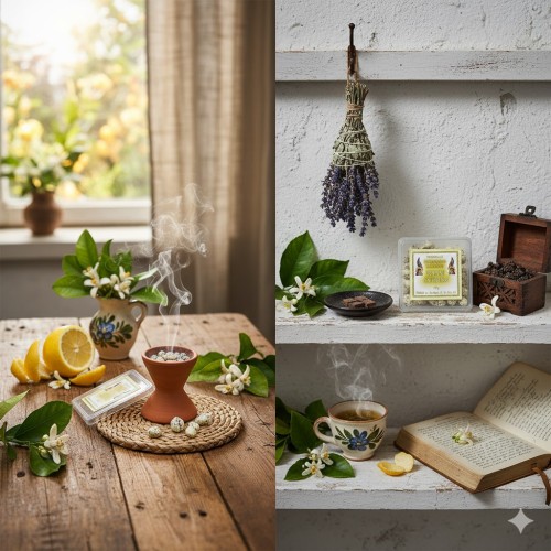 Kadzidło greckie Kwiat Cytryny 30 g w aranżacji