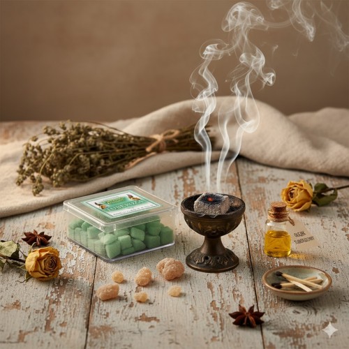 Kadzidło greckie Tuberoza 30 g w aranżacji rustykalnej