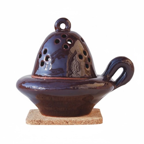 Kadzielniczka ceramiczna glazurowana