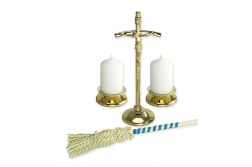 Komplet kolędowy Papieski – metalowy, złoty