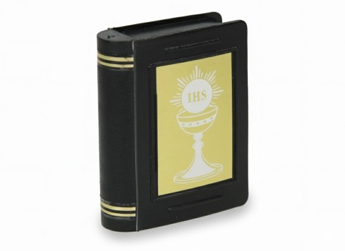 Pudełko na różaniec w formie książeczki – czarne