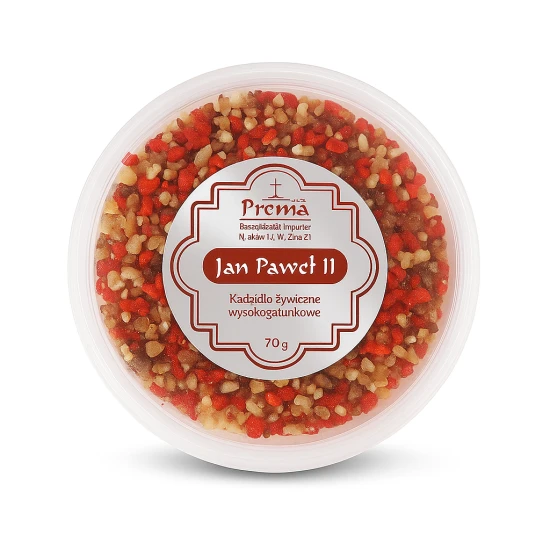 Kadzidło żywiczne JAN PAWEŁ II – wysokogatunkowe, zapach balsamiczno-miodowy 70 g
