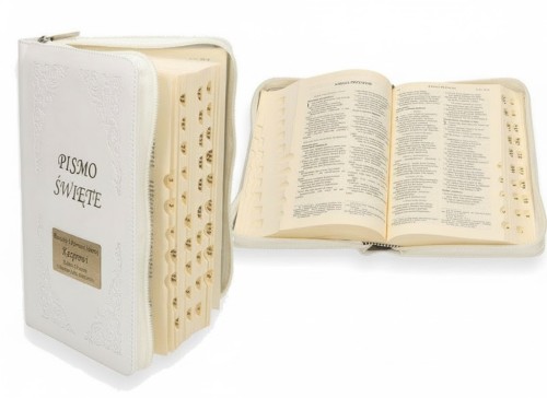 Pismo Święte – edycja limitowana, skórzana oprawa z paginatorami i grawerem