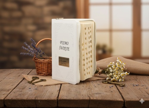 Pismo Święte – edycja limitowana, skórzana oprawa z paginatorami i grawerem